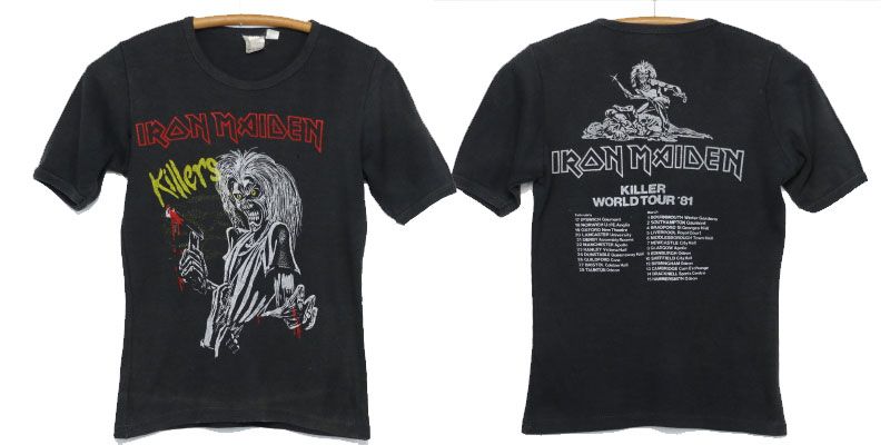 เสื้อ iron maiden 1981 Killers Euro Tour Steve Harris Heavy Metal